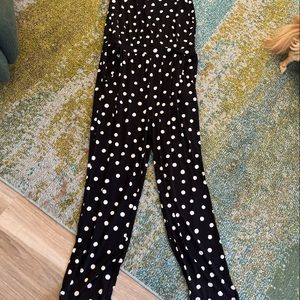 Chico’s Sleeveless black and white jumpsuit.  Size 1 (8-10)